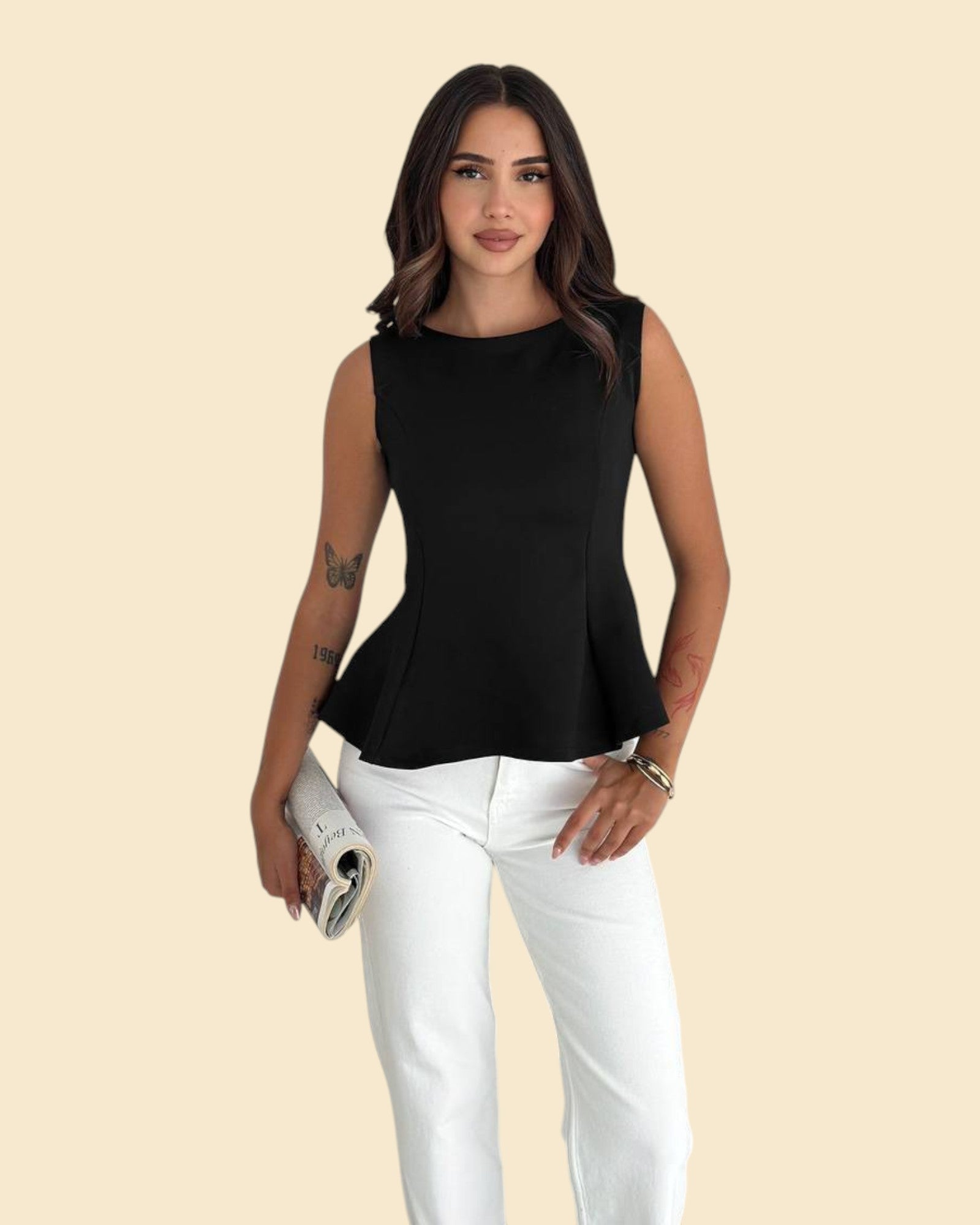The Sleeveless Peplum Top