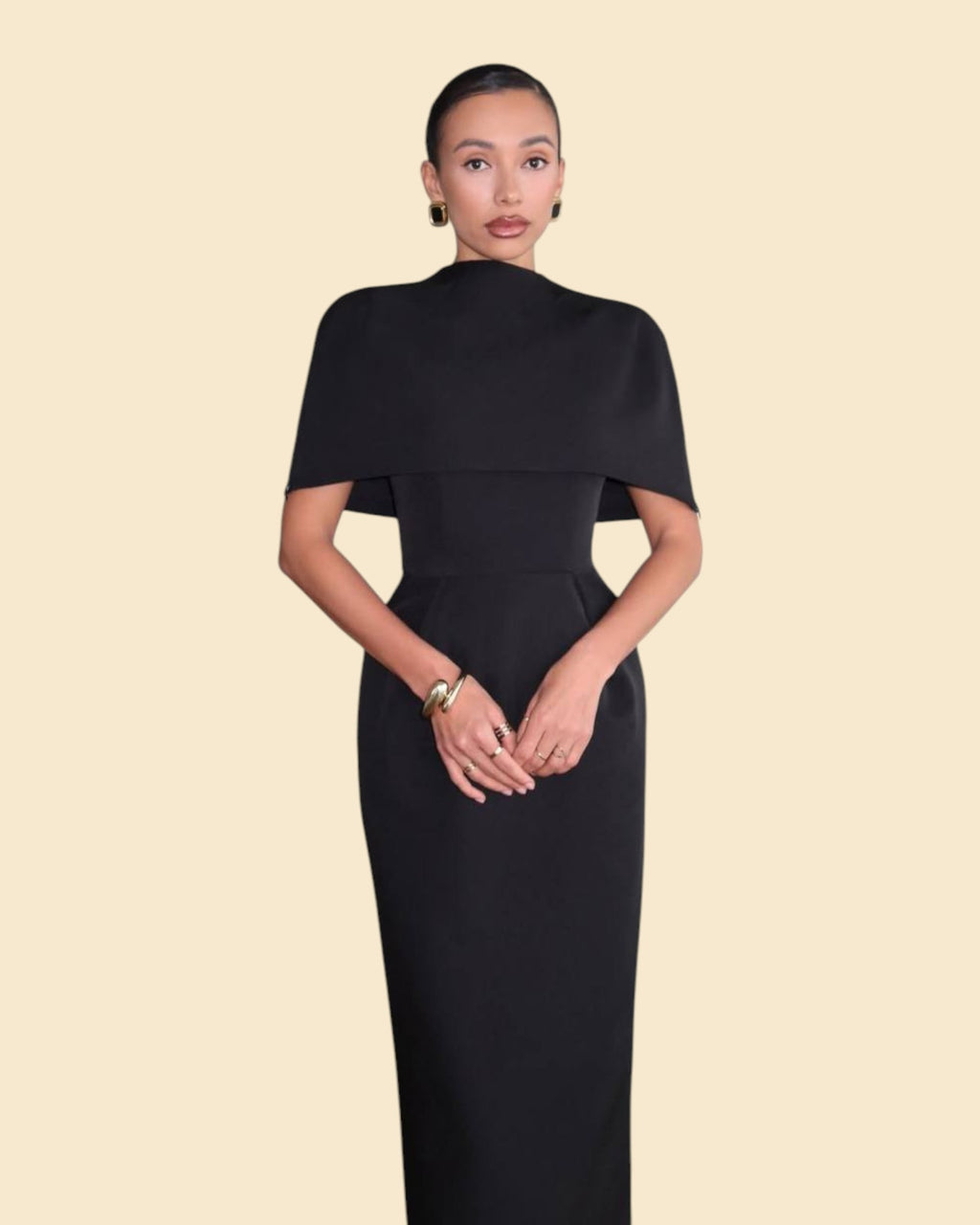 Structured Cape Dress