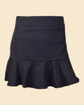 High-Waist Black Flared Mini Skirt