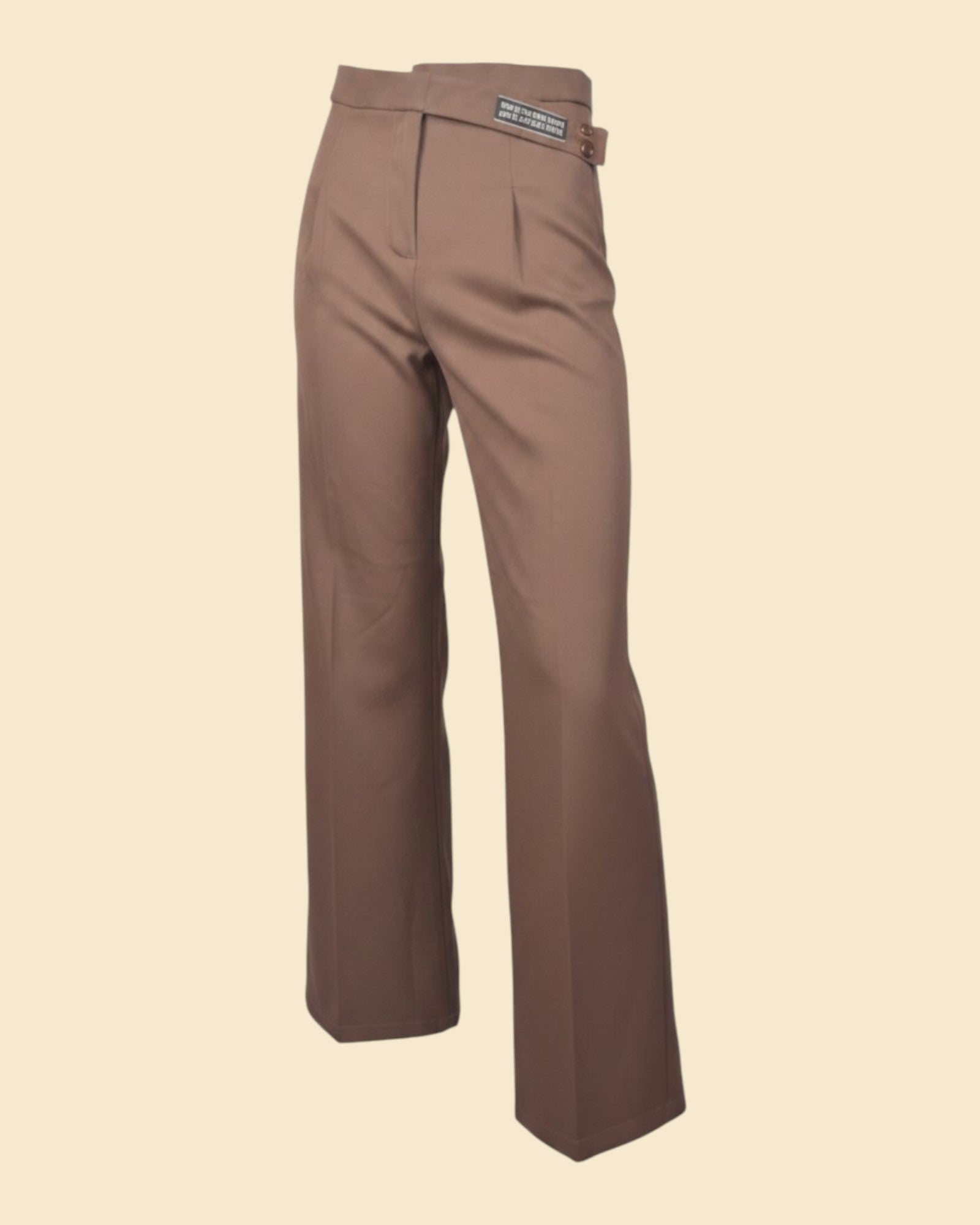 Asymmetric Buckle Tailored Trousers
