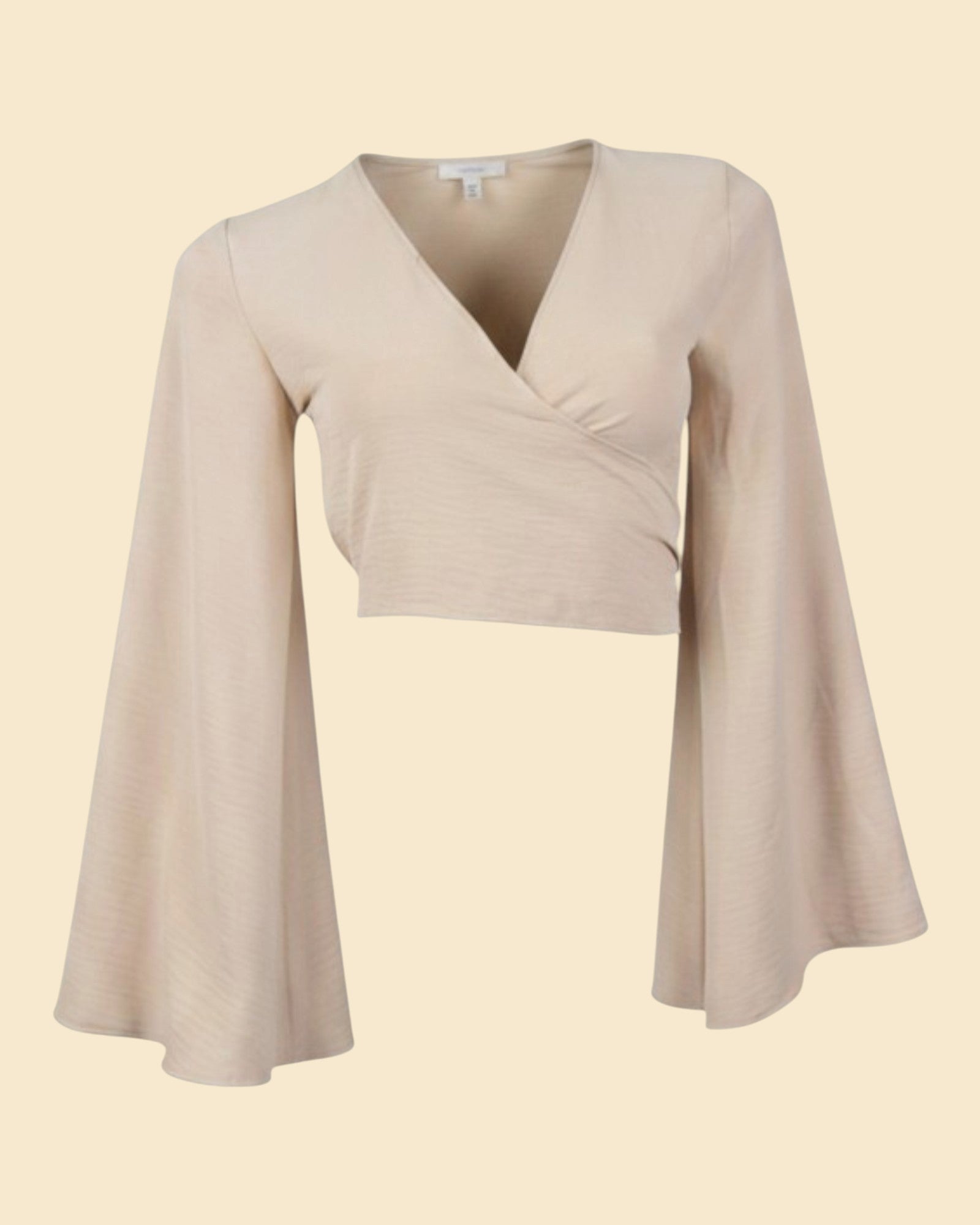 Statement Bell-Sleeve Tie Crop Top