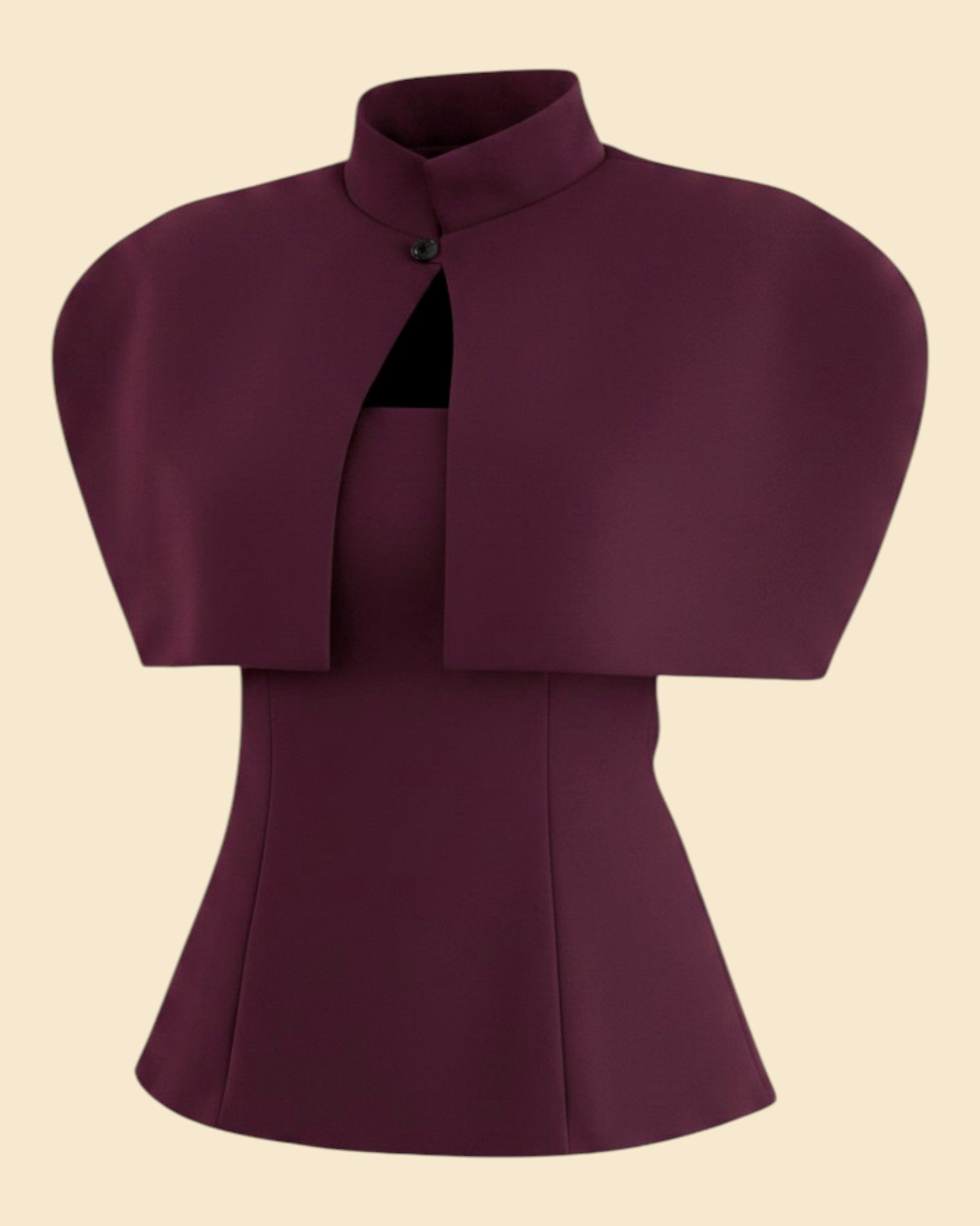 The Sculpted Capelet Blouse