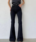 High-Rise Black Flare Jeans
