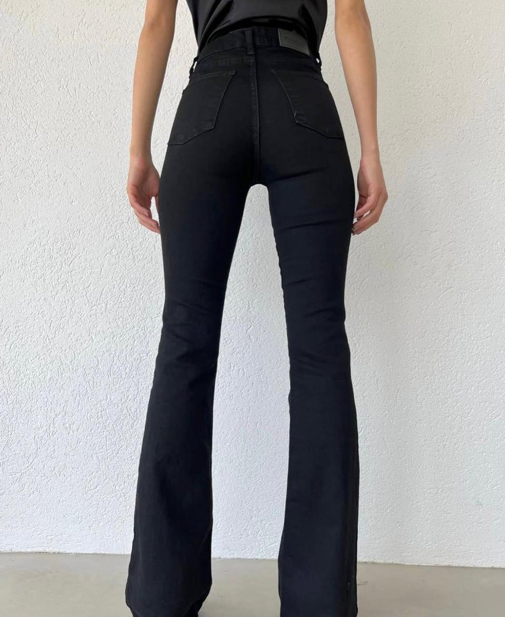 High-Rise Black Flare Jeans