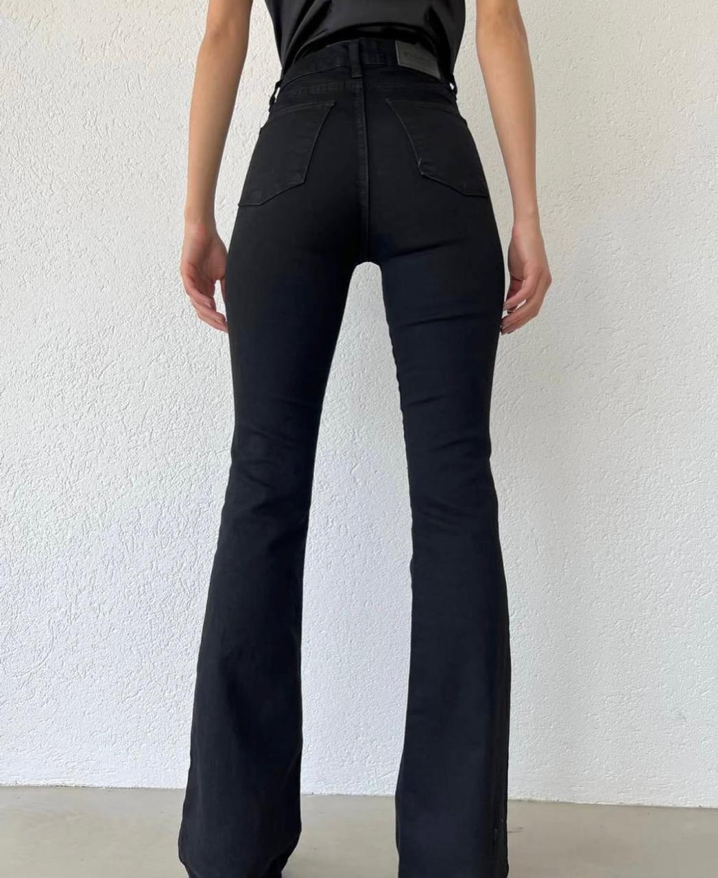 High-Rise Black Flare Jeans