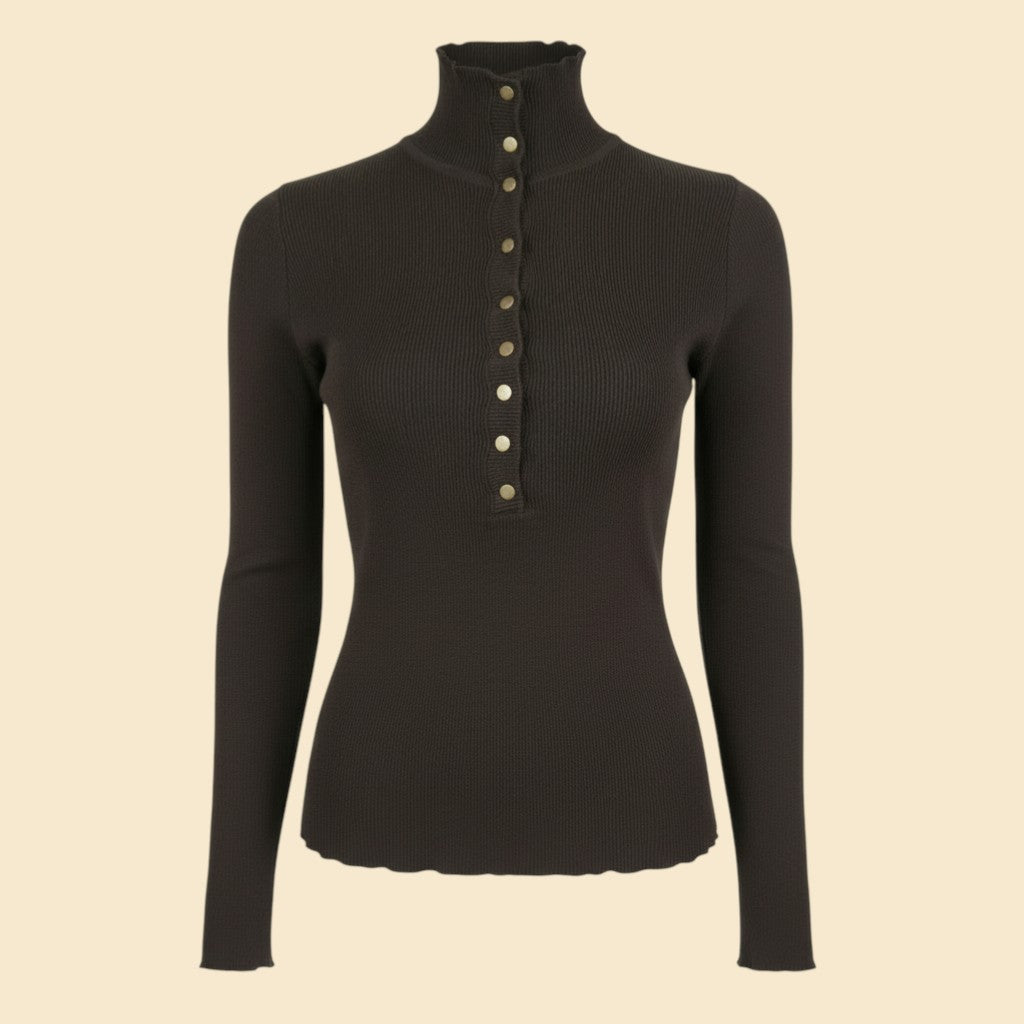 Button-Front sweater