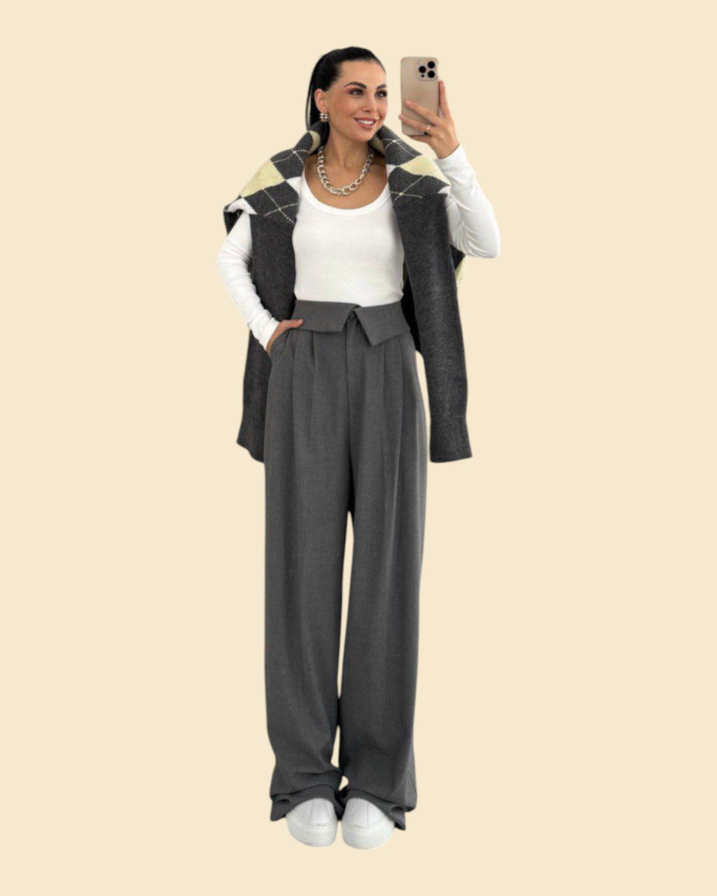 High-Waist  Trousers