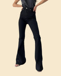 High-Rise Black Flare Jeans