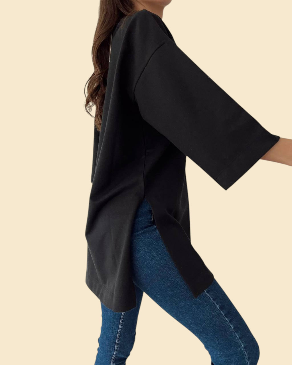 Minimal Oversized Side-Slit Tee
