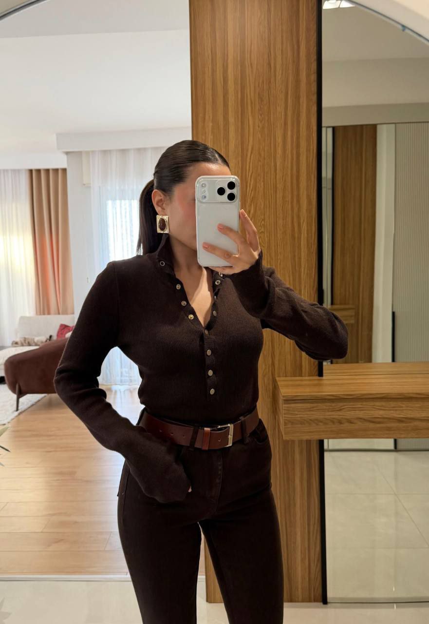 Button-Front sweater