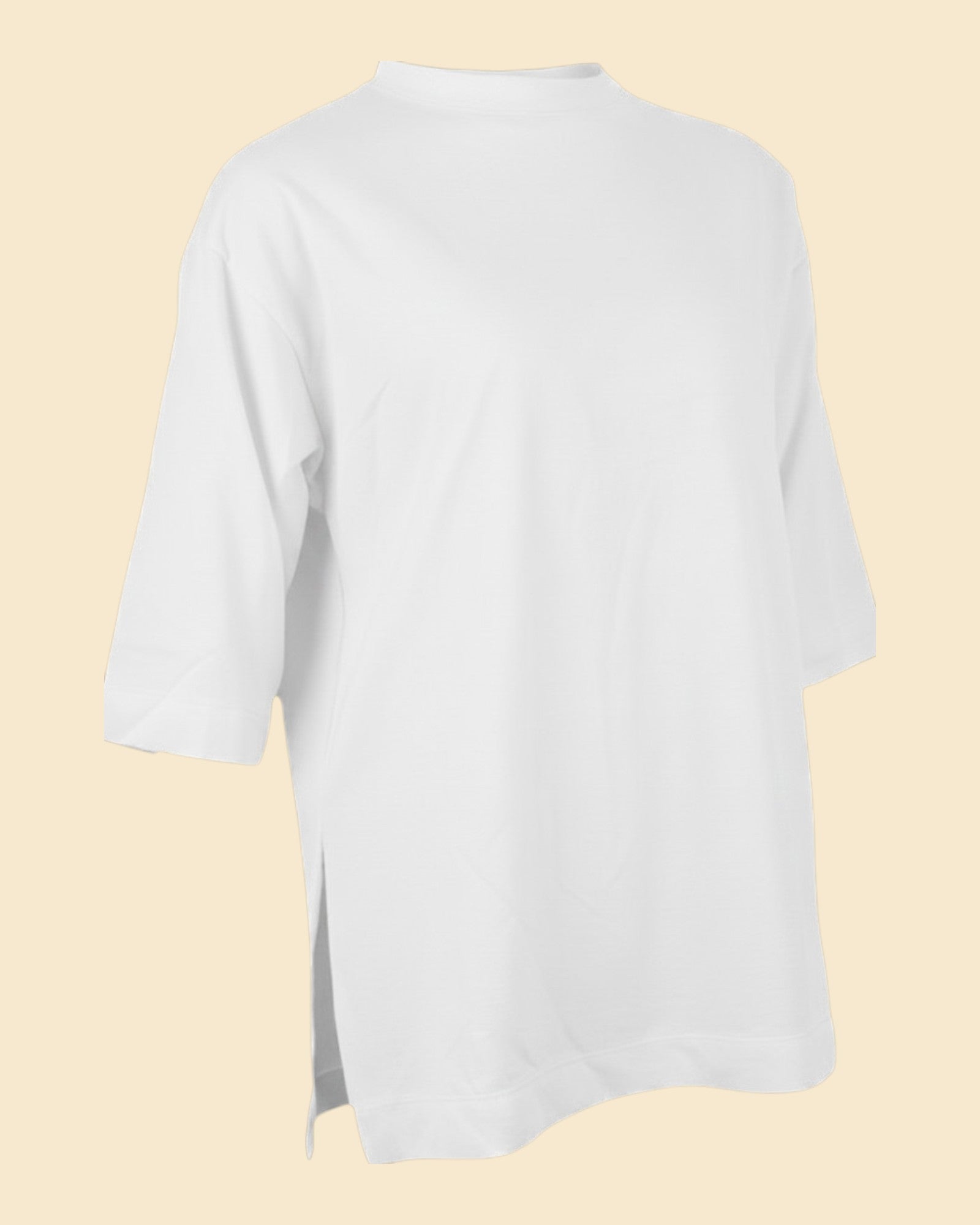 Minimal Oversized Side-Slit Tee